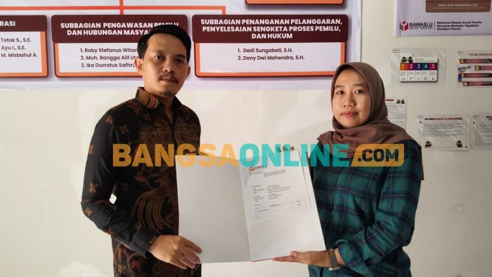 Tim Paslon Fren Laporkan Dugaan Pengrusakan dan Pelanggaran APK ke Bawaslu Kota Kediri