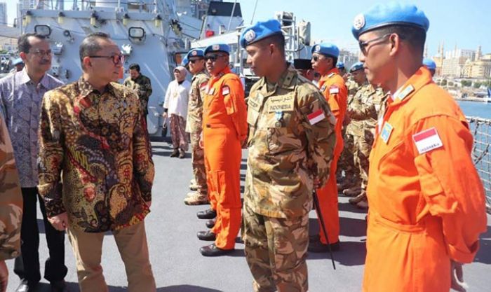 Ketua MPR RI Kunjungi Satgas Maritim TNI 28K KRI Sultan Hasanuddin-366 di Lebanon