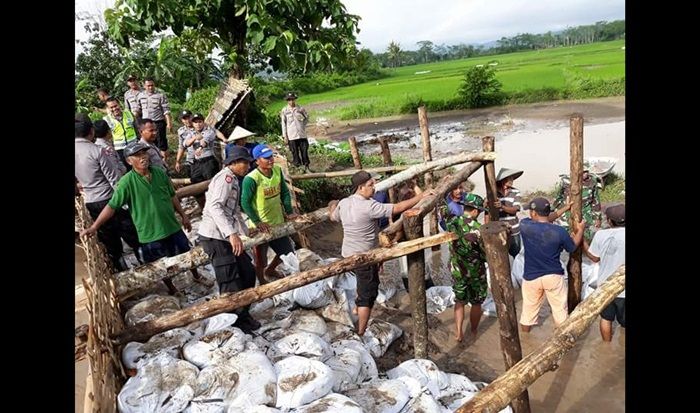 Intensitas Hujan Tinggi, 2 Tanggul Sungai di Sutojayan Blitar Rawan Jebol