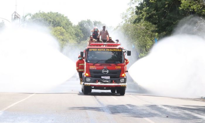 Pemkot Pasuruan dan Forkopimda Lanjutkan Penyemprotan Disinfektan