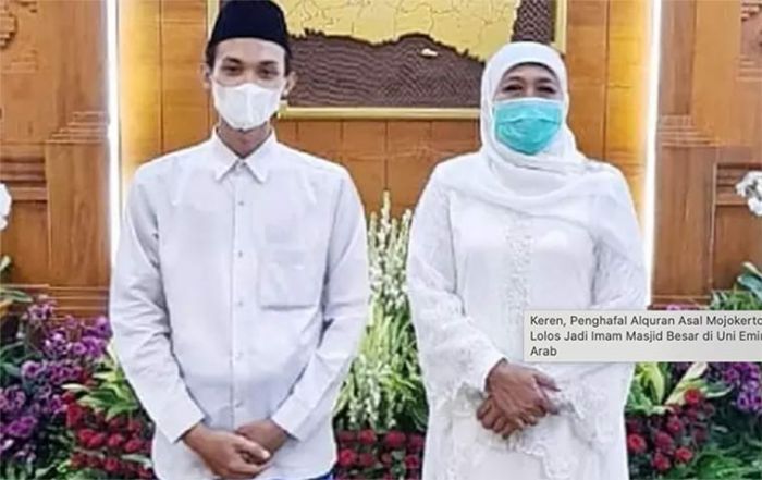 Hafidz Asal Mojokerto Terpilih Imam Masjid Besar di UEA, Ini Pesan Gubernur Khofifah