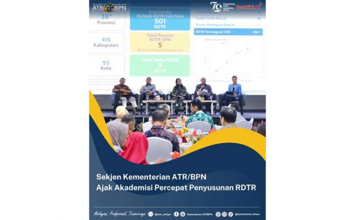 Sekjen Menteri ATR/BPN Ajak Akademisi Percepat Penyusunan RDTR