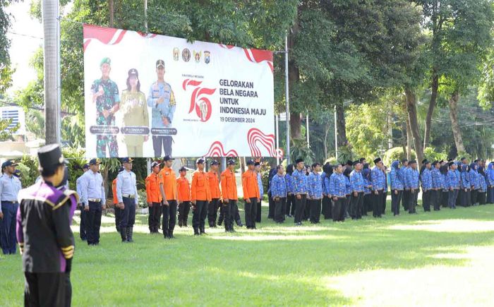 Upacara Peringatan Hari Bela Negara ke-76, Sekdakot Kediri Bacakan Pidato Presiden Prabowo