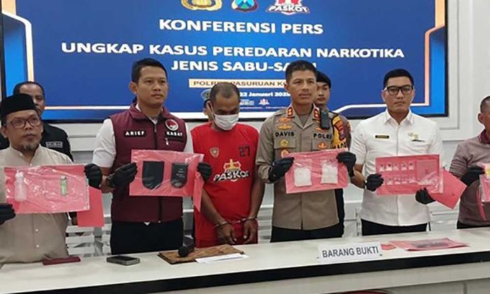 Dikemas Bungkus Permen, Jukir di Kota Pasuruan Nyambi Jualan Sabu, BB 217,99 Gram Diamankan