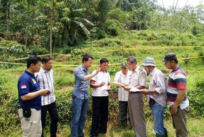 Kasus Penanaman Kebun Sengon di Blitar, Penyidik dan BPN Turun Ke Lokasi