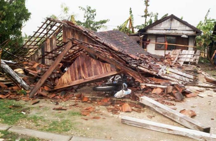 Puting Beliung kembali Landa Bojonegoro, Satu Rumah Rata dengan Tanah