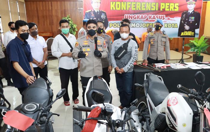 Tangkap 3 Pelaku Curanmor, Polres Mojokerto Kota Warning 1 Pelaku Lainnya Segera Serahkan Diri