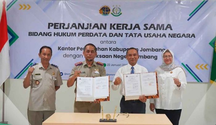 BPN dan Kejari Jombang Teken MoU Bidang Hukum