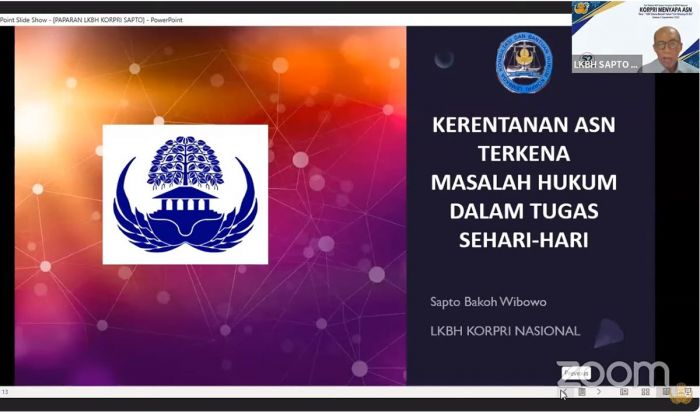 Update Wawasan Perlindungan Hukum, ASN Pemkot Kediri Ikuti Webinar-28 Korpri Menyapa ASN