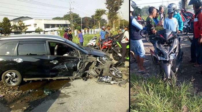 Tiga Kendaraan Terlibat Kecelakaan Beruntun di Balongbendo