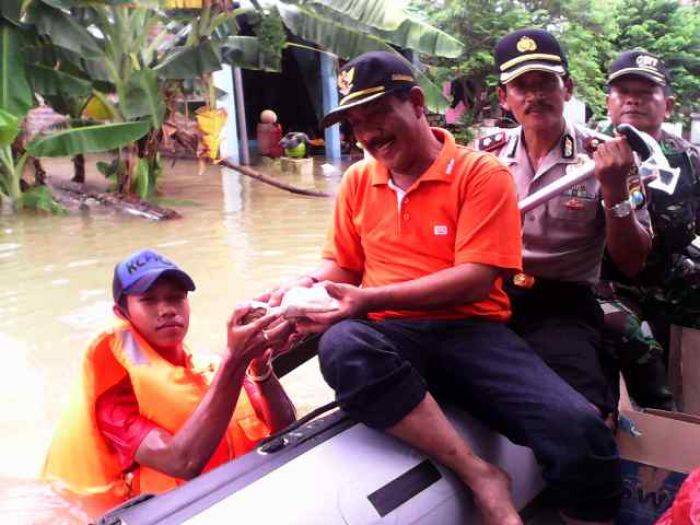 Banjir Luapan Kali Lamong Meluas Ke Cerme dan Menganti