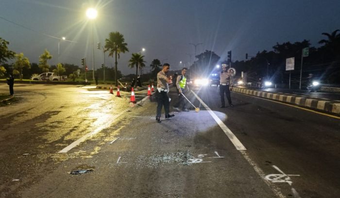 Polres Pasuruan Gelar Olah TKP Laka Maut Beruntun di Exit Tol Purwodadi