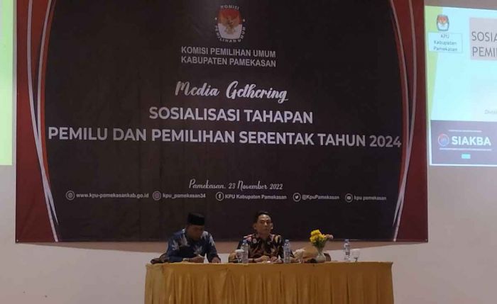 KPU Pamekasan Gelar Gathering Bersama Media Sosialisasikan Tahapan Pemilu 2024