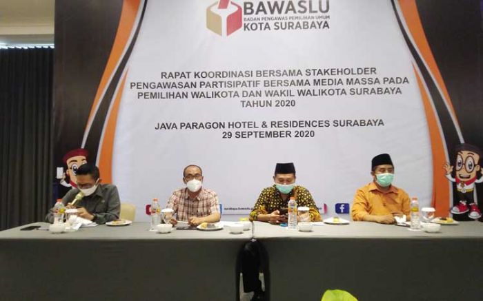 Bawaslu Surabaya Gelar Rakor Pengawasan Bersama Media, Juga Bahas Regulasi Iklan di Media Massa