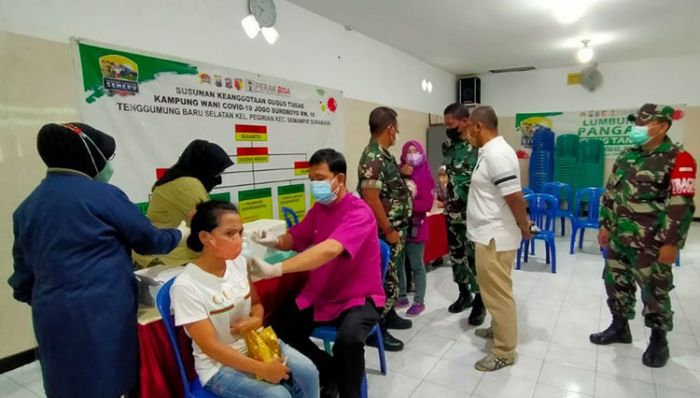 Tekan Penyebaran Covid-19, Kodim Surabaya Utara Gencar Lakukan Vaksinasi di Wilayahnya