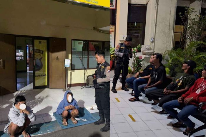 Tanggapi Laporan Warga, Polrestabes Surabaya Amankan Pemuda Pesta Miras dan Gangster
