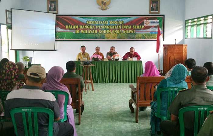 Kodim Ngawi Gelar Sosialisasi Serapan Gabah