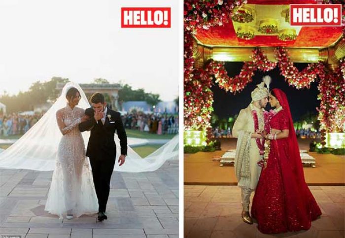 ​Priyanka Chopra dan Nick Jonas Menikah Adat Kristen dan Hindu, Gaun Dipasangi 2 Juta Mutiara