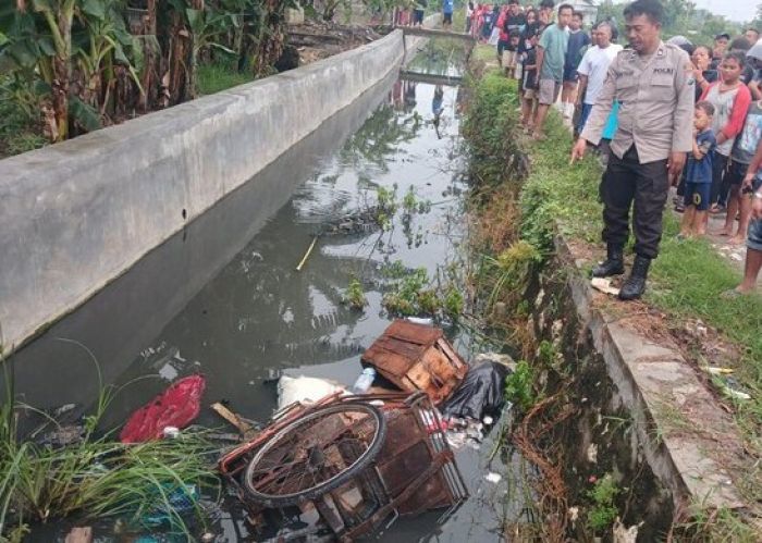 Tukang Becak di Lamongan Ditemukan Tewas Tercebur di Selokan, Warga Sebut Kerap Tenggak Miras