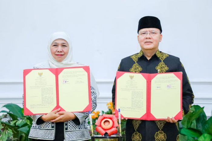 Gubernur Khofifah MoU dengan Gubernur Bengkulu Perkuat Kerja Sama Empat Sektor