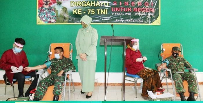 Peringati HUT ke-75 TNI, Kodim 0827/Sumenep Gelar Donor Darah