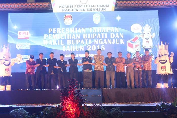 "Datang Pilih Coblos", KPU Nganjuk Resmikan Tahapan Pilkada 2018
