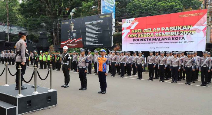 Polresta Malang Kota Fokus Tertib Lalu Lintas di Operasi Zebra Semeru 2025