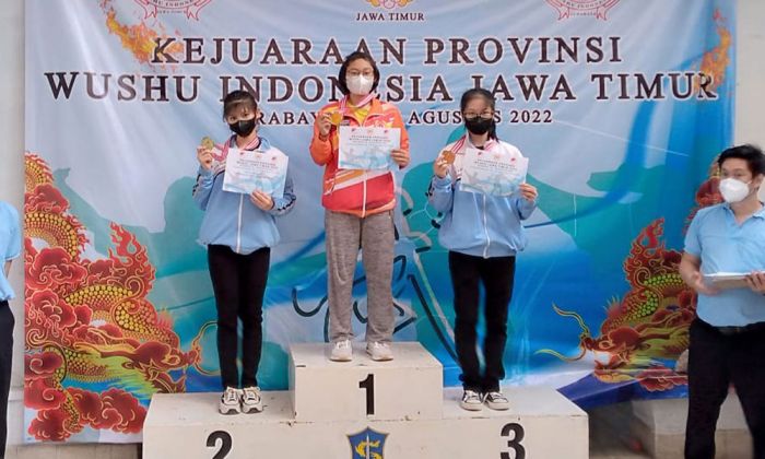 Wushu Kota Batu Borong Medali di Kejurprov Jatim