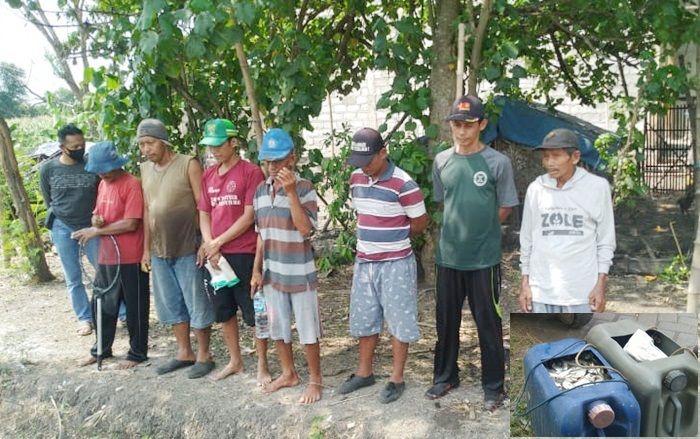 ​Setrum Ikan di Sungai, 7 Orang Diamankan Warga Megaluh Jombang
