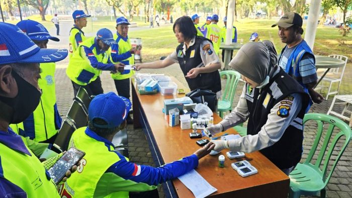 Polresta Malang Kota Gelar Ikut Apel dan Cek Kesehatan Gratis Bagi Ratusan Supeltas