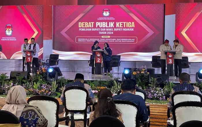 Debat Terakhir Pilkada Nganjuk 2024, Setiap Paslon Gelar Konferensi Pers