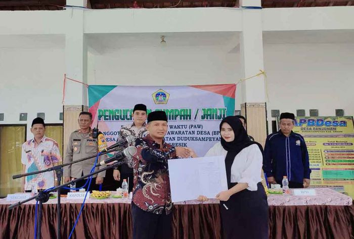 Isi Kekosongan, Pemdes Panjunan Gresik Gelar Pelantikan PAW Anggota BPD