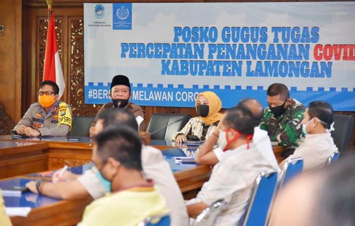 Cari Cara Terbaik Tangani Covid-19, Pemkab Lamongan Gelar Rakor Bersama Forkopimda