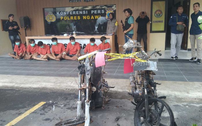 Polisi Tetapkan 11 Pelaku Pembakaran Dua Sepeda Motor di Ngawi, 4 Diantaranya Masih Dibawah Umur