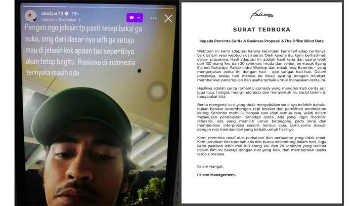 Surat Terbuka Falcon Usai Tindakan Abidzar Al Ghifari, Netizen: Suratnya Ditutup Lagi Aja