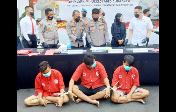 Komplotan Curanmor di Surabaya Diringkus Polisi, Gondol Motor Saat Kunci Masih Nempel