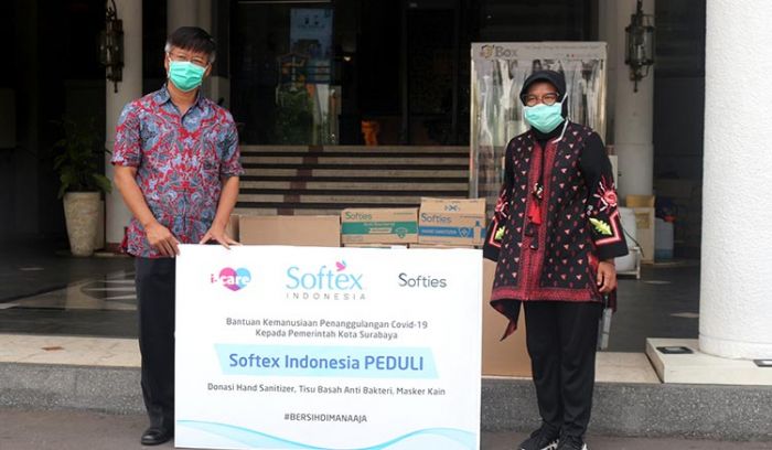 Pemkot Surabaya Terima Bantuan 10 Ribu Masker Kain dari PT Softex