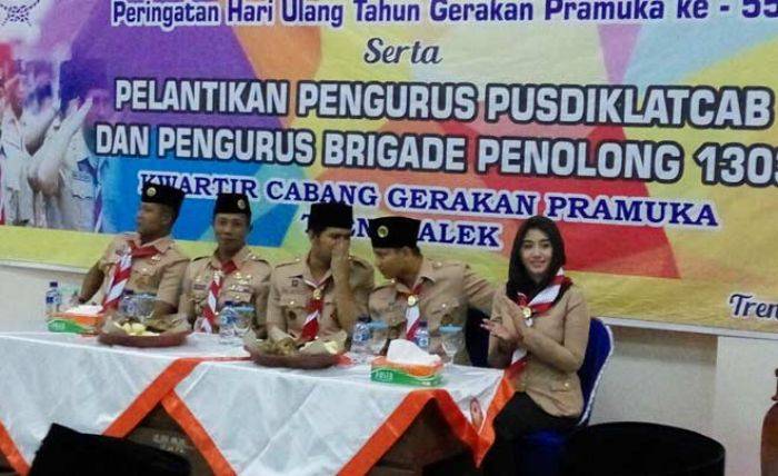 Pusdiklat dan Pengurus Brigade Penolong Kwarcab Trenggalek Dikukuhkan