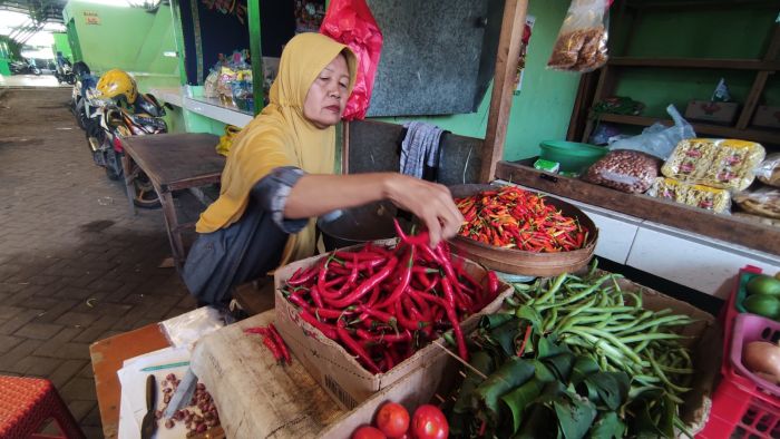 Sempat Meroket, Harga Cabai di Pasar Porong Turun Jelang Imlek