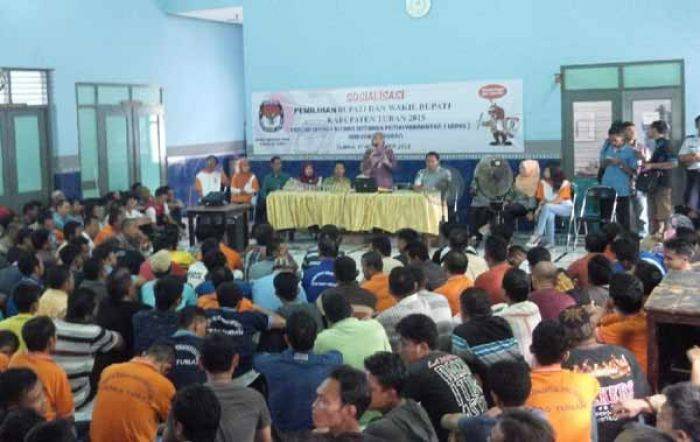 Giliran Penghuni Lapas Mendapat Sosialisasi dari KPU Tuban