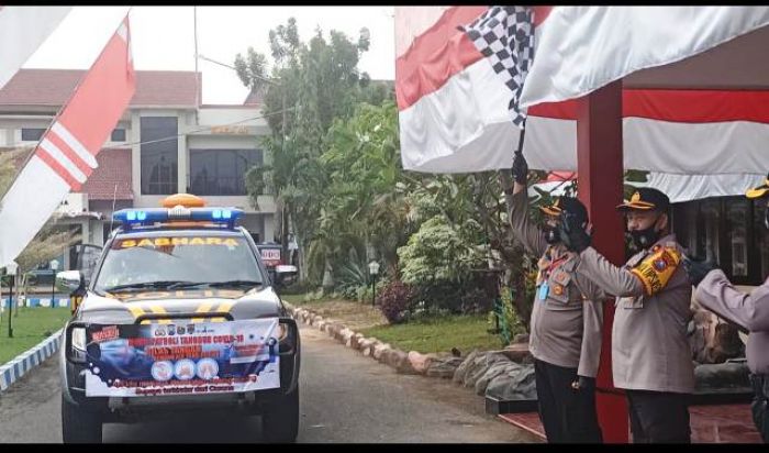 Polres Bangkalan Launching Mobil Tangguh, Upaya Mencegah Penyebaran Covid-19