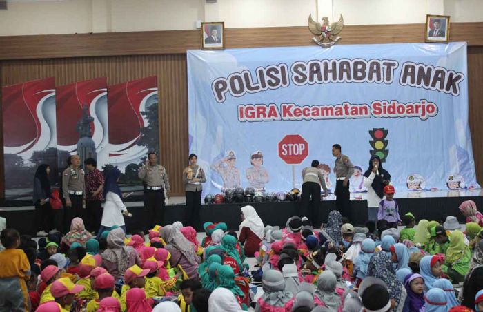 Satlantas Polresta Sidoarjo Tanamkan Budaya Tertib Lalu Lintas Sejak Dini