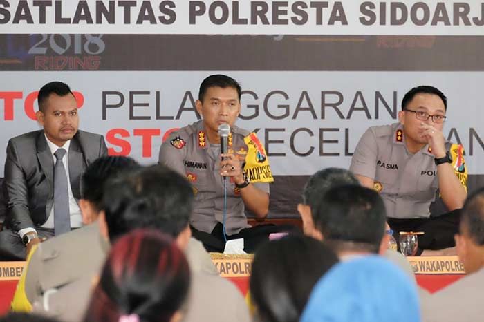 Cegah Pelanggaran dan Laka, Satlantas Polres Sidoarjo Gelar ESQ Riding 