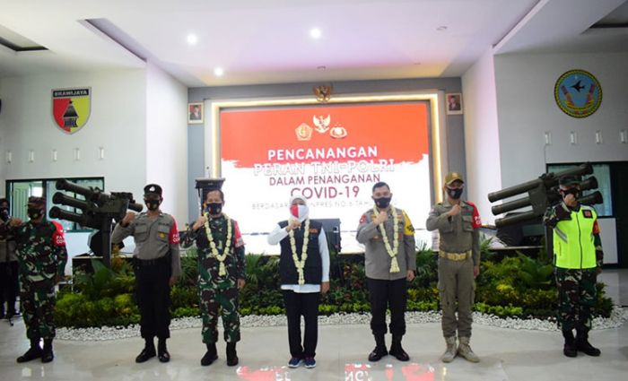 Tingkatkan Disiplin Protokol Kesehatan di Masyarakat, Forkopimda Jatim Perkuat Sinergitas TNI-Polri
