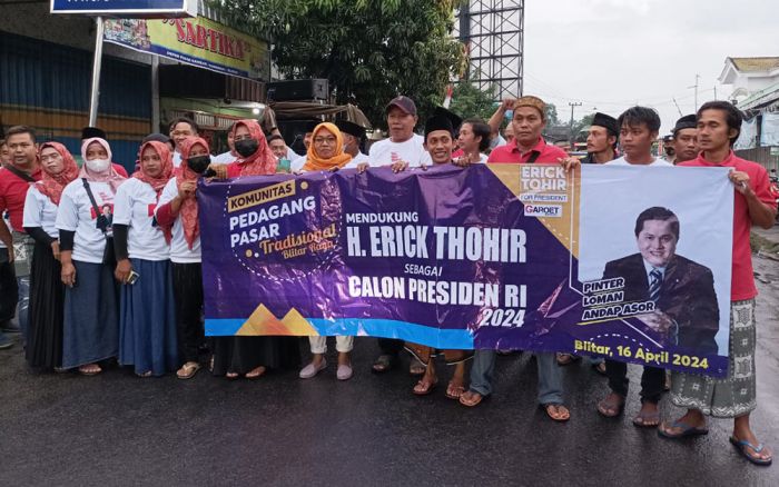 Komunitas Pedagang Pasar Tradisional Blitar Deklarasi Dukung Erick Thohir Maju Pilpres 2024