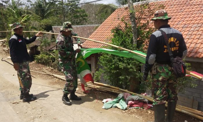 Jelang Penutupan TMMD Reg 106 Kodim 0818, Umbul-umbul Mulai Dipasang