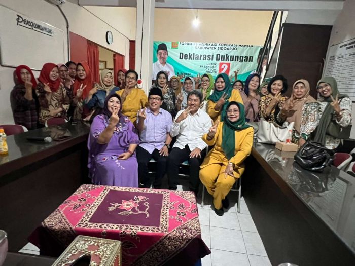 Forum Komunikasi Koperasi Wanita Sidoarjo Deklarasi Siap Menangkan Paslon SAE