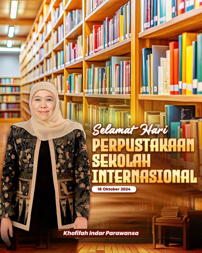 Hari Perpustakaan Sekolah Internasional 2024, Khofifah Ingatkan soal Inovasi Digital