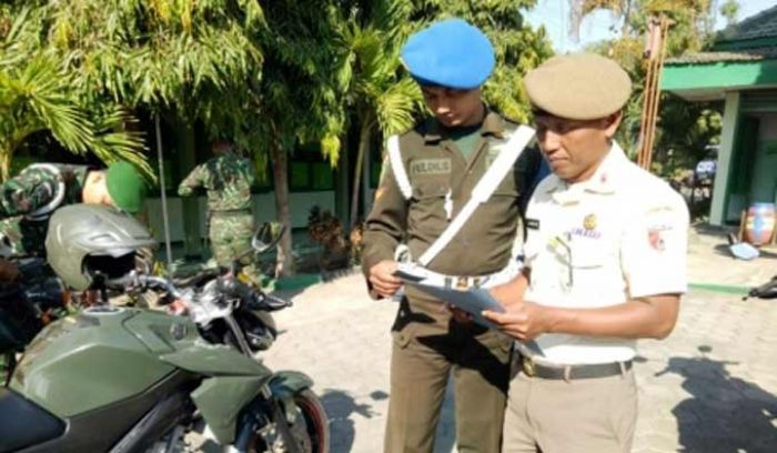 Kendaraan Dinas dan Pribadi Anggota Kodim 0805/Ngawi Diperiksa Polisi Militer