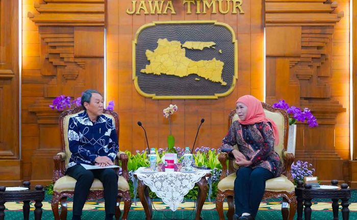 Terima Kunjungan Konjen Jepang, Gubernur Khofifah Perkuat Kerja Sama SDM dan Penanggulangan Bencana